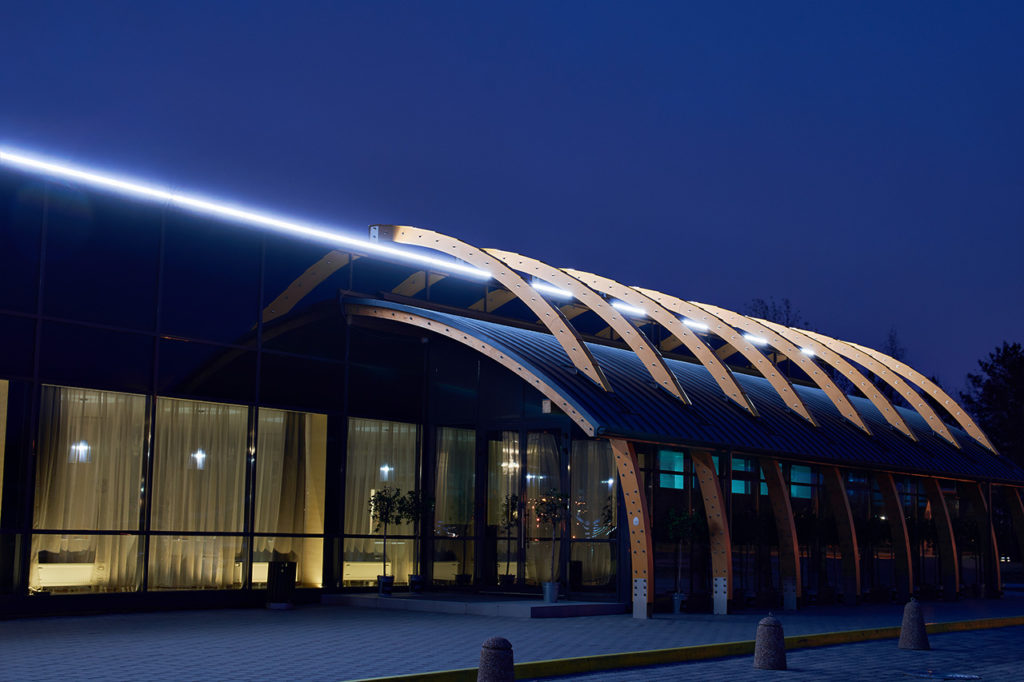 Отель Аква-Минск, архитектурная подсветка